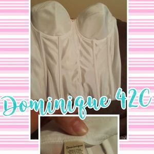 Dominique White Satin Torsolette